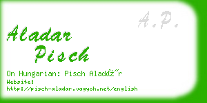 aladar pisch business card
